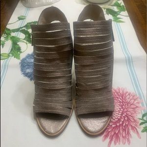 Donald Pliner Metallic Open Toe and Heel Bootie